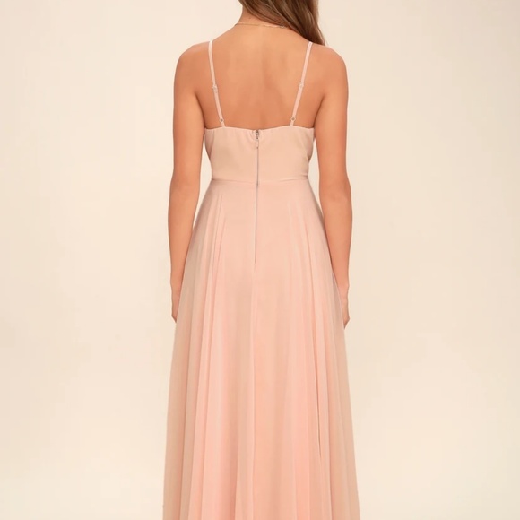 Lulu’s Blush Bridesmaids Dress - Picture 2 of 4